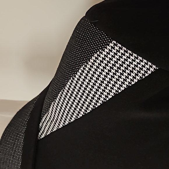 CITY GIRL Black embellished sequins stitching textures studs rhinestones S EUC - Picture 11 of 13